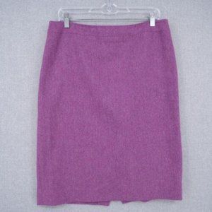 J. Crew Skirt Womens Size 10 Purple Straight Pencil Skirt Wool Lined Business